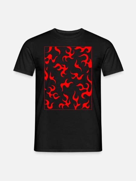 Finnish Goth Aesthetic Gothic Fire Flames Goth - Men's T-Shirt - black