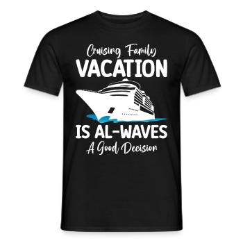 Fun Cruise Family Holiday Cruise Ship - Men's T-Shirt - black - Front - AI Model Male 178 light (178cm)