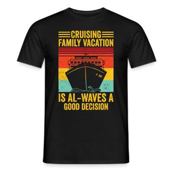 Fun Cruise Family Holiday Cruise Ship - Men's T-Shirt - black - Front - AI Model Male 178 light (178cm)