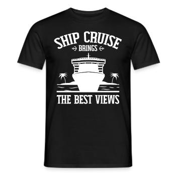Funny Cruising Kreuzfahrtschiff Kreuzfahrtschiff - Männer T-Shirt - Schwarz - Vorne - AI Model Male 178 light (178cm)