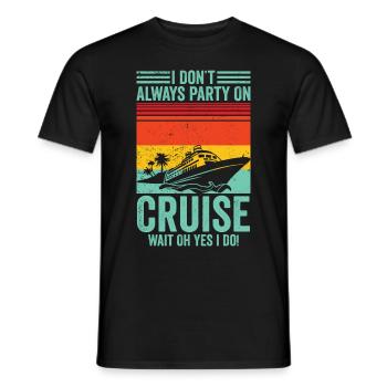 Funny Cruise Cruiser Cruise Ship Retro - Men's T-Shirt - black - Front - AI Model Male 178 light (178cm)