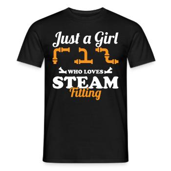 Juste une fille qui aime le monteur de vapeur à vapeur - T-shirt homme - noir - Devant - AI Model Male 178 light (178cm)