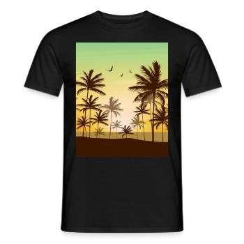 Coconut Girl Aesthetic Tropical Summer Beach - Männer T-Shirt - Schwarz - Vorne - AI Model Male 178 light (178cm)