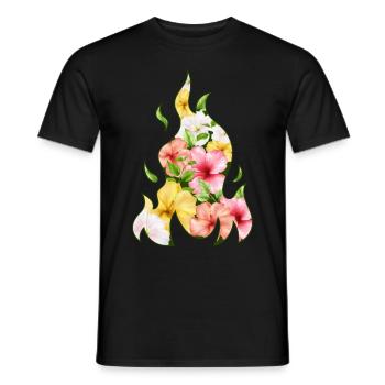 Coconut Girl Aesthetic Hibiscus Flame - Männer T-Shirt - Schwarz - Vorne - AI Model Male 178 light (178cm)