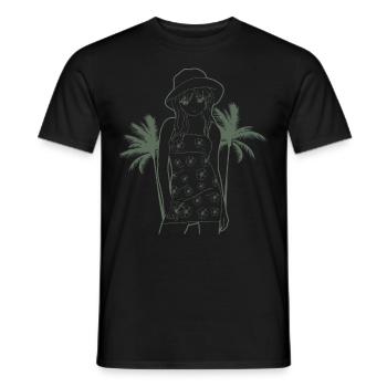 Coconut Girl Esthétique Tenue d’été Anime Girl - T-shirt homme - noir - Devant - AI Model Male 178 light (178cm)