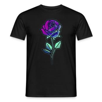 Cyber Esthétique Rose Rétro Futurisme Vaporwave - T-shirt homme - noir - Devant - AI Model Male 178 light (178cm)