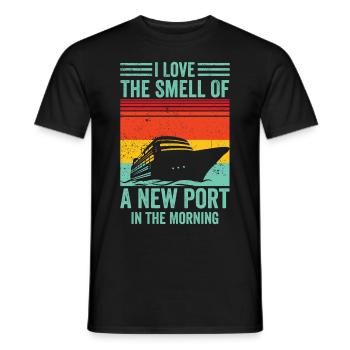 Funny Cruise Cruiser Cruise Ship Retro - Men's T-Shirt - black - Front - AI Model Male 178 light (178cm)