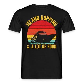 Drôle de croiseur de croisière Bateau de croisière rétro - T-shirt homme - noir - Devant - AI Model Male 178 light (178cm)