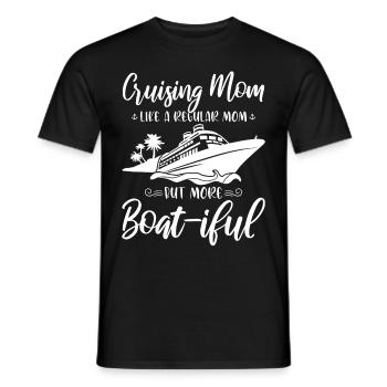 Funny Cruise Mom Cruiser Cruise Ship - Men's T-Shirt - black - Front - AI Model Male 178 light (178cm)