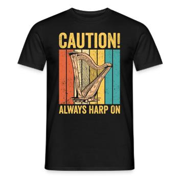 Harpiste Harpiste Rétro - T-shirt homme - noir - Devant - AI Model Male 178 light (178cm)