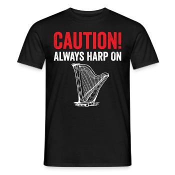 Harfenspieler Harfenist - Männer T-Shirt - Schwarz - Vorne - AI Model Male 178 light (178cm)