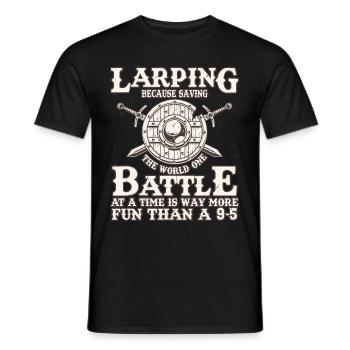 LARP RPG RPG Design for a Larper - Men's T-Shirt - black - Front - AI Model Male 178 light (178cm)