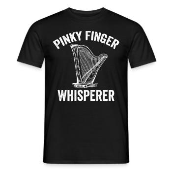 Harfenspieler Harfenist - Männer T-Shirt - Schwarz - Vorne - AI Model Male 178 light (178cm)