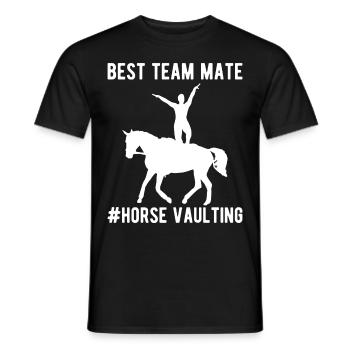 Voltige amusante sur le cheval - T-shirt homme - noir - Devant - AI Model Male 178 light (178cm)