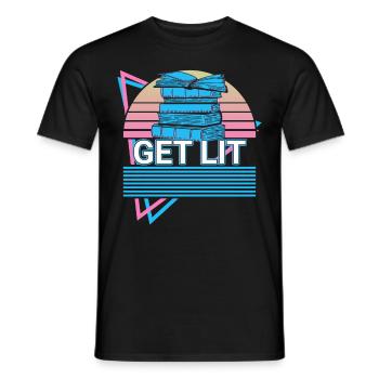 Livre drôle Lecture Littérature - T-shirt homme - noir - Devant - AI Model Male 178 light (178cm)