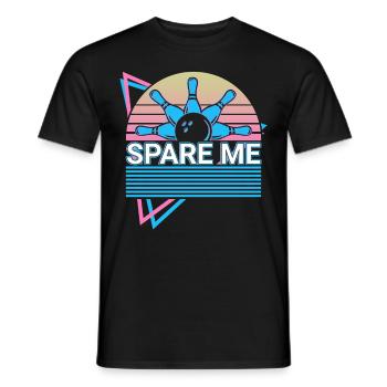 Lustiger Bowling Bowler Retro - Männer T-Shirt - Schwarz - Vorne - AI Model Male 178 light (178cm)