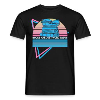 Funny Book Reader Bookworm - Men's T-Shirt - black - Front - AI Model Male 178 light (178cm)