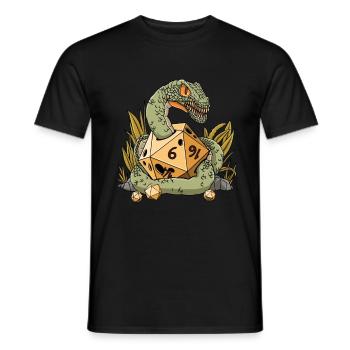 RPG Snake D20 Cube Design pour un RPG GAMER - T-shirt homme - noir - Devant - AI Model Male 178 light (178cm)