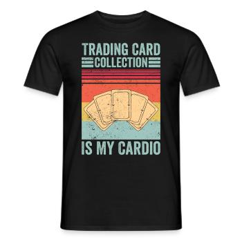Funny Trading Card Game TCG Retro - Men's T-Shirt - black - Front - AI Model Male 178 light (178cm)