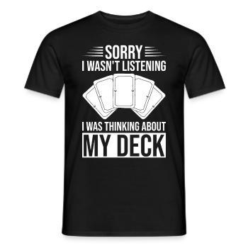 Funny Trading Card Game TCG - Men's T-Shirt - black - Front - AI Model Male 178 light (178cm)