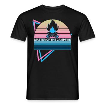 Camping camping amusant Camp Retro - T-shirt homme - noir - Devant - AI Model Male 178 light (178cm)