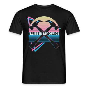Funny Carpenter Retro Carpentry - Men's T-Shirt - black - Front - AI Model Male 178 light (178cm)