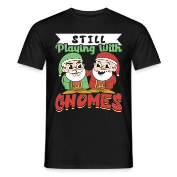 Jardin Gnome Jardin - T-shirt homme - noir - Devant - AI Model Male 178 light (178cm)