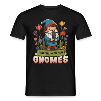 Jardin Gnome Jardin - T-shirt homme - noir - Devant - AI Model Male 178 light (178cm)