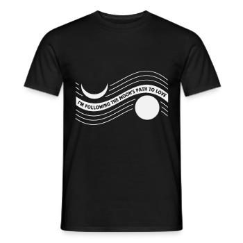 Conceptions romantiques de l’âme sœur de la lune pour un - T-shirt homme - noir - Devant - AI Model Male 178 light (178cm)