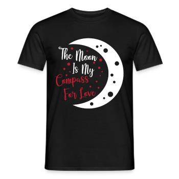 Conceptions romantiques de l’âme sœur de la lune pour un - T-shirt homme - noir - Devant - AI Model Male 178 light (178cm)