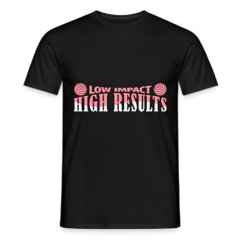 Gym Training Design for Low Impact Workout - Men's T-Shirt - black - Front - AI Model Male 178 light (178cm)