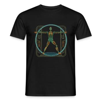Roboter Design für einen Roboteringenieur - Männer T-Shirt - Schwarz - Vorne - AI Model Male 178 light (178cm)