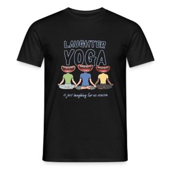 Lachmeditation Design für ein Lachyoga-Training - Männer T-Shirt - Schwarz - Vorne - AI Model Male 178 light (178cm)