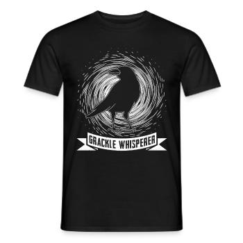 Blackbird Grackle Whisperer Design pour les ornithologues amateurs - T-shirt homme - noir - Devant - AI Model Male 178 light (178cm)