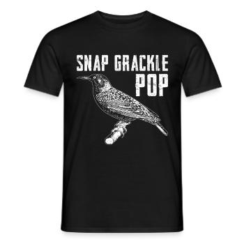 Blackbird Snap Grackle Pop Design pour les ornithologues amateurs - T-shirt homme - noir - Devant - AI Model Male 178 light (178cm)
