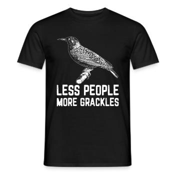 Blackbird Grackle Bird Design pour les ornithologues amateurs - T-shirt homme - noir - Devant - AI Model Male 178 light (178cm)