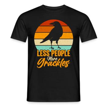 Blackbird Grackle Bird Design pour les ornithologues amateurs - T-shirt homme - noir - Devant - AI Model Male 178 light (178cm)