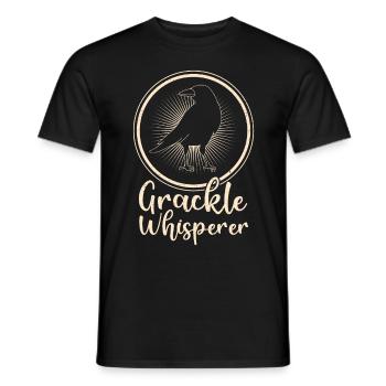 Blackbird Grackle Bird Design pour les ornithologues amateurs - T-shirt homme - noir - Devant - AI Model Male 178 light (178cm)