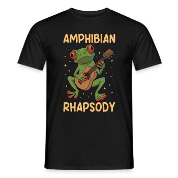 Roach Frog Guitar Amphibian Rhapsody - Men's T-Shirt - black - Front - AI Model Male 178 light (178cm)