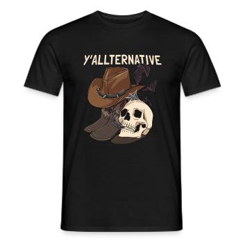 Gothique Y’allternative Graphic Western - T-shirt homme - noir - Devant - AI Model Male 178 light (178cm)