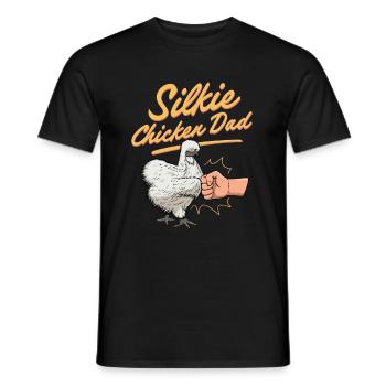 Silkie Chicken Dad Poulet chinois en soie - T-shirt homme - noir - Devant - AI Model Male 178 light (178cm)