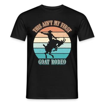 Ce n’est pas mon premier rodéo de chèvre Bronc Riding - T-shirt homme - noir - Devant - AI Model Male 178 light (178cm)
