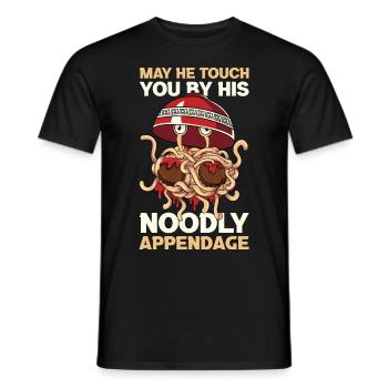 Flying Spaghetti Monster FSM - Men's T-Shirt - black - Front - AI Model Male 178 light (178cm)