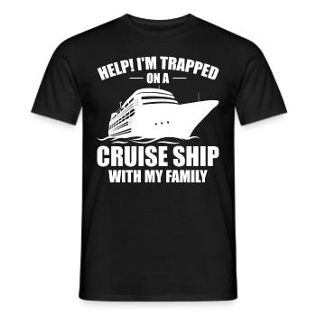 Fun Cruise Family Vacation - Men's T-Shirt - black - Front - AI Model Male 178 light (178cm)