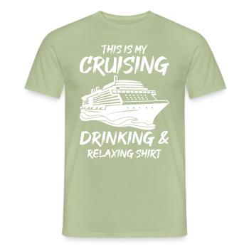 Croisière amusante - T-shirt homme - vert sauge - Devant - AI Model Male 178 light (178cm)