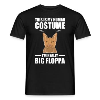 Great Floppa Caracal - Men's T-Shirt - black - Front - AI Model Male 178 light (178cm)