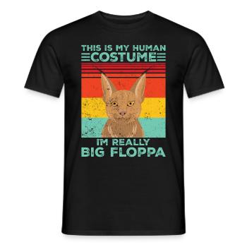 Great Floppa Caracal - Men's T-Shirt - black - Front - AI Model Male 178 light (178cm)