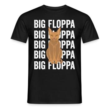 Big Floppa Caracal Cat Meme - Men's T-Shirt - black - Front - AI Model Male 178 light (178cm)