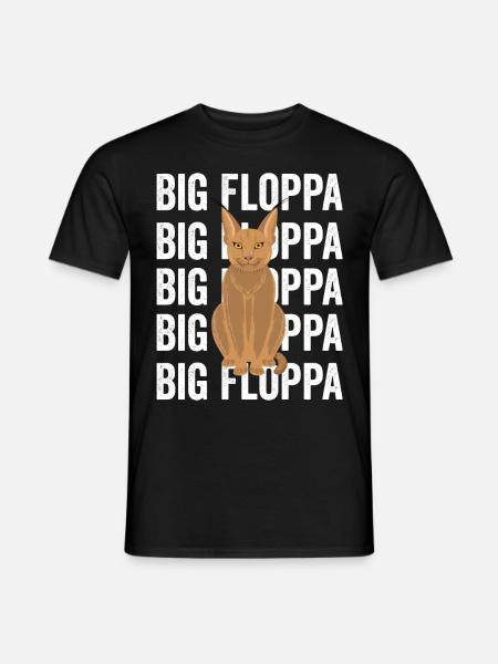 Big Floppa Caracal Cat Meme - Men's T-Shirt - black