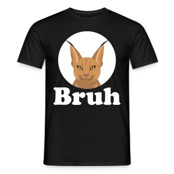 Big Floppa Caracal Cat Meme - Men's T-Shirt - black - Front - AI Model Male 178 light (178cm)